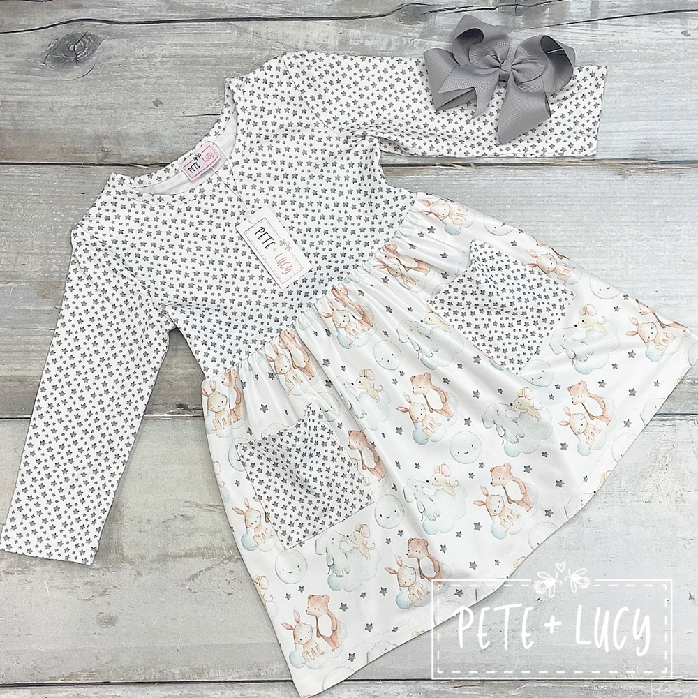 Childrens casual wear Girls boutique clothes Milk silk dress dress Pete and Lucy